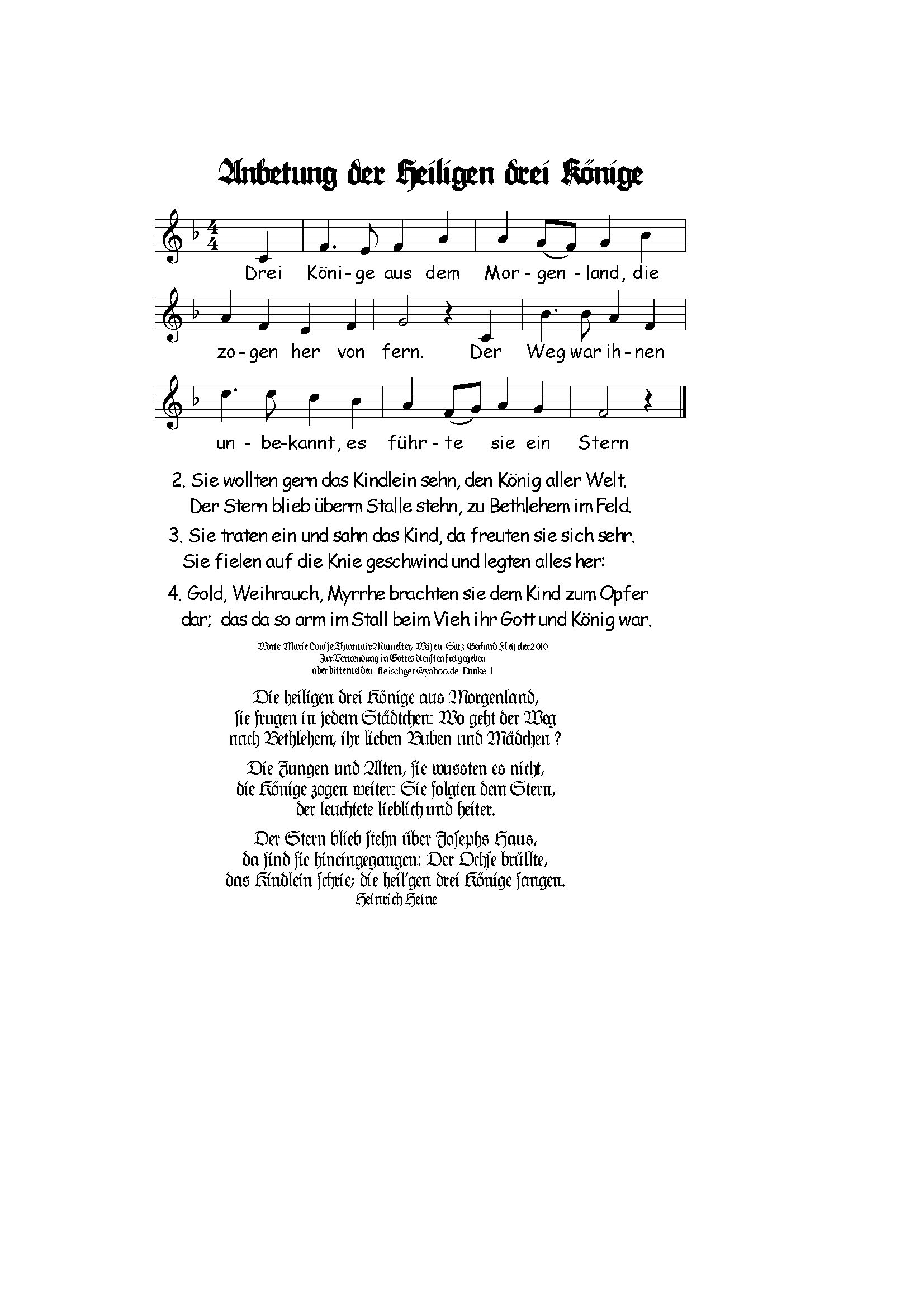 gerhard Fleischer- Drei Könige - Thurmair - Liedblatt-Orgel_Seite_1.png